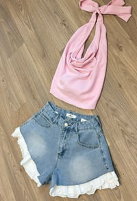 Image 2 of Drape front backless top - 3 colours 