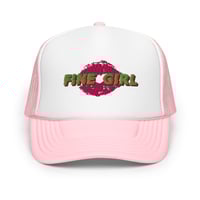 Image 2 of FINE GIRL Pink Foam Trucker Hat 