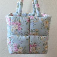 Image 3 of Blue Garden Puffer Tote Bag