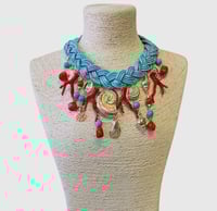 Image 1 of Coral Blue & Red Necklace
