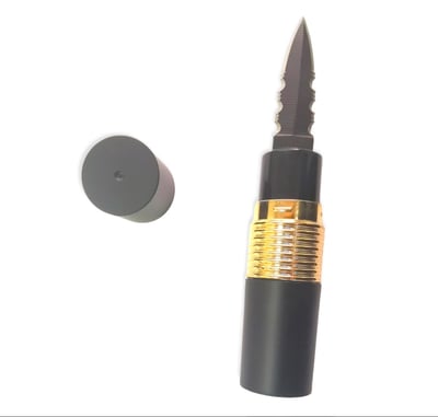 Image of Pucker-Up Lipstick Knife (Black AND Gold)