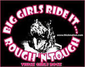 Image of THICK GIRLS ROCK - BIG GIRLS RIDE IT TEES