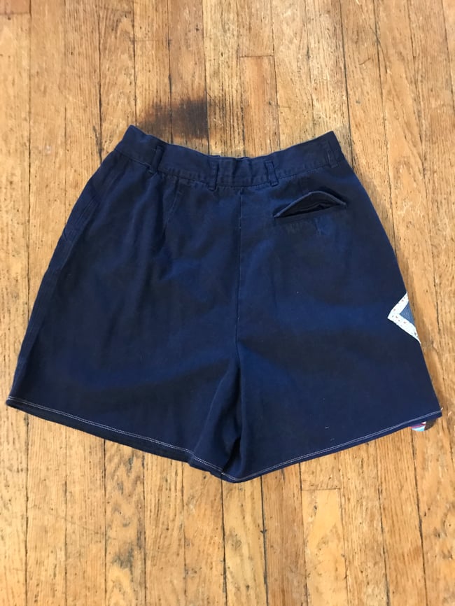 appliquéd shorts -- collab w Mad Green for MTUG