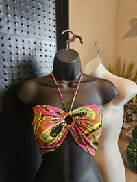 Image 1 of Kente Self-tie Tops| More Colors Available.