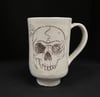 White Skull Mug (left handed) 