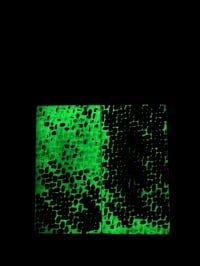 Image 5 of Giraffe Bone & Green GLOW Carbon Fiber Segmented Knife Scales