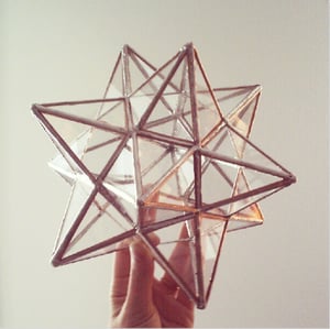 Image of 12-Pointed Stained Glass Star Tree Topper