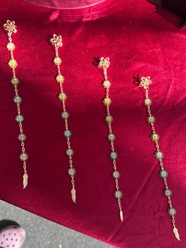 Image of mini floral claw clips