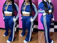 Stripe Crop Tracksuit