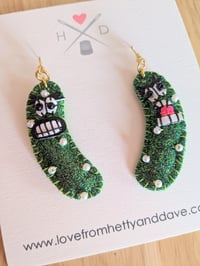 Image 2 of Angry Pickle Earrings