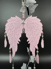 Image 3 of Pink Angel Wing Dreamcatcher