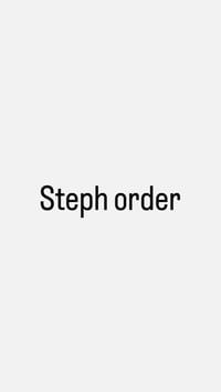 Steph order 