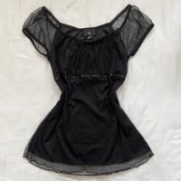 Image 1 of mesh milkmaid layered top