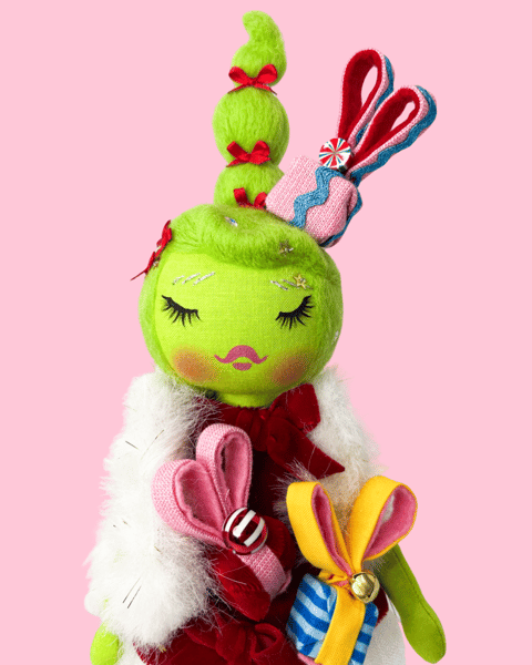 Image of SMALL HOLIDAY HAPPY ART DOLL 