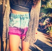 Image of Dip Dye High Waisted Shorts