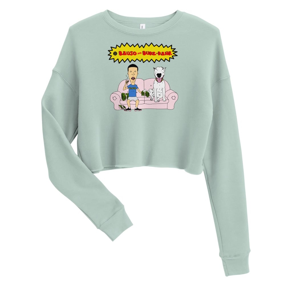 Image of BAUSO & BUDZ-DANK COUCH CROPPED SWEATSHIRT 