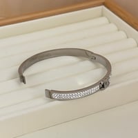 Image 3 of CC Silver color Clip Clasp Bracelet 17cm