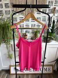 Image 1 of  Fuchsia lace cami
