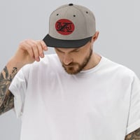 Image 4 of Marlowe Ink Red Chunky Logo Classic Snapback Hat