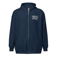 Image 3 of N8NOFACE STACKED LOGO Embroidered Unisex heavy blend zip hoodie (Black, Royal, Navy)