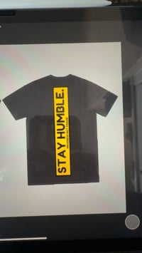 Image 3 of BLACK STAY HUMBLE NUMBER PLATE TEE