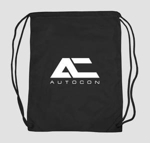 Image of AUTOCON DRAWSTRING BAG | BLACK