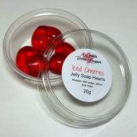 Image 1 of 'Iced Cherries' Jelly Soap Hearts