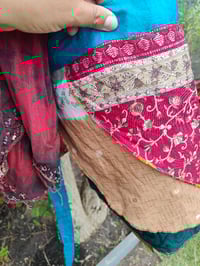 Image 6 of Wrap petal skirt 8-18 uk turquoise mix waistband