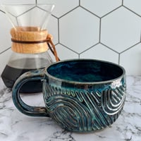 Image 1 of Signature Carved Mug — Deep Teal