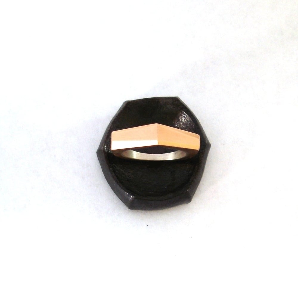 Image of Geometric Bronze ring