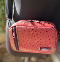 Image 1 of Keyshia Crossbody Burgundy Ostrich