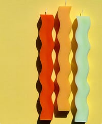 Image 3 of COLOURED WAVE PILLAR CANDLES