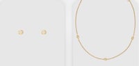 G necklace and earrings