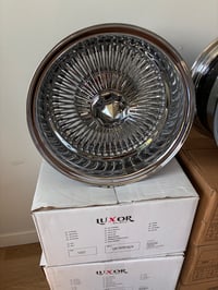 Image 2 of 14x7 100 spoke wire wheels 