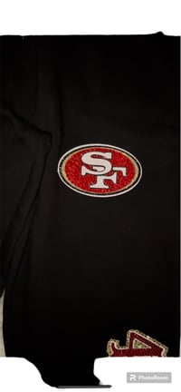Image 4 of Blk And Red football Joggers 