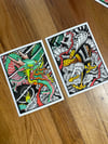 5x7 Eagle and Dragon print set 