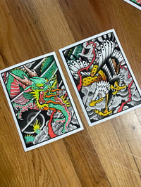 Image 4 of 5x7 Eagle and Dragon print set 