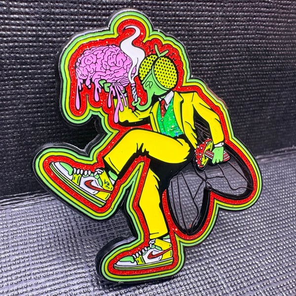 Image of RASTA FLY GUY PIN AND SLAP