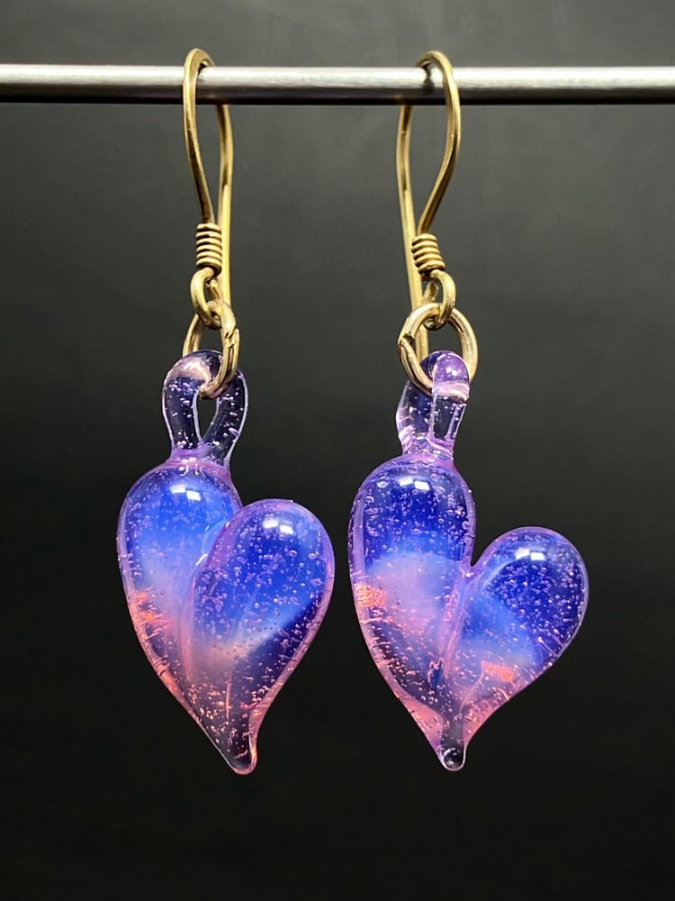 Pink Heart Vermeil Earring