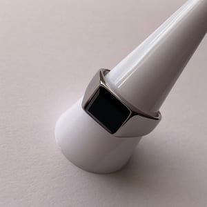 Image of Onyx Alpha Ring │S925 Sterling Silver