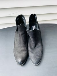 Image 2 of  Steve Madden black leather rustic ankle booties 
