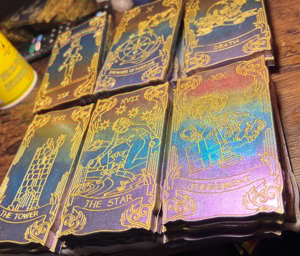 Image of Resin Rainbow Tarot Card Set