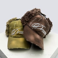 Image 2 of New Men Women Broken Style Letter Embroidery Baseball Hats Sunshade Distress Warm Outdoor Bomber Cap