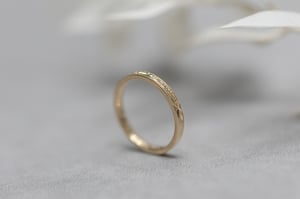 Image of 18ct Yellow Gold 2mm, Latin engraved ring