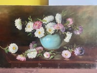 Image 3 of Oil Floral on Stretched Canvas