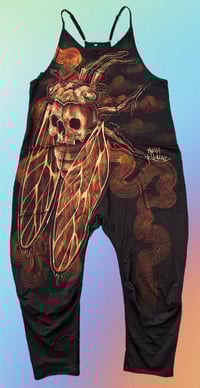 Image 1 of “DONT BE SCARED OF BUGS” CUSTOM BLEACH PAINTED PVERSIZED JUMPER MEDIUM