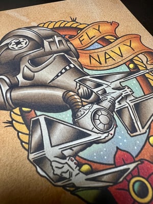 Image of 5x7" "Fly Navy" SW Inspired Print