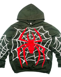 Image 7 of Reworked Spiderweb Cut & Sewn Hoodie Size L