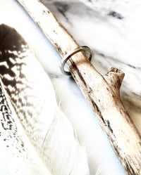 Image 2 of Handmade Sterling Silver Slim Wedding Ring 925