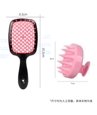 Image 6 of 1/2pcs set Scalp Massage Comb Hollow Out Comb Shampoo Massage Brush For Bath Hair Washing Spray Bott